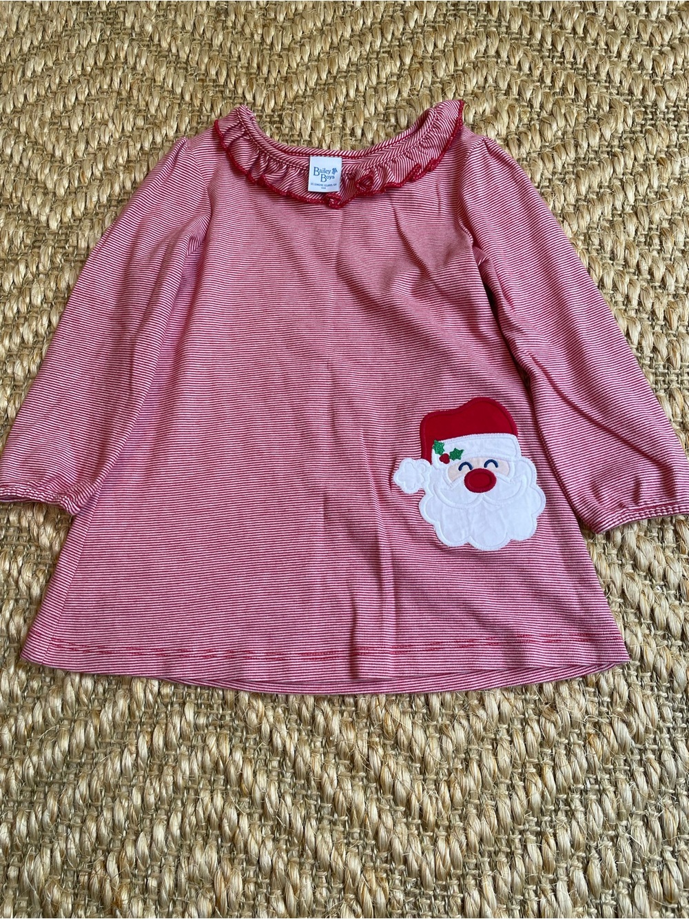 Bailey Boys size 4 red and white Santa top